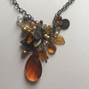 Beautiful brown tone beaded necklace